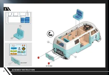 Οδηγίες συναρμολόγησης Playmobil 70826 - Volkswagen Bulli T1 - Special Edition (6)