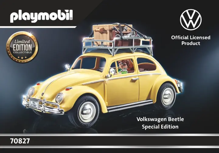 Összeszerelési útmutatók Playmobil 70827 - Volkswagen Bogár - Speciális kiadás (1)
