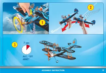 Notices de montage Playmobil 70831 - Air Stuntshow Biplan "Phénix" (17)