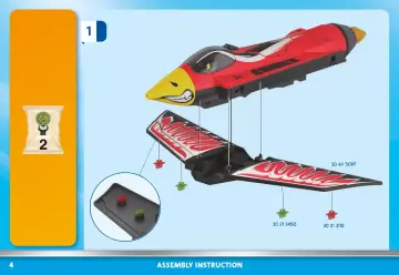 Bauanleitungen Playmobil 70832 - Air Stuntshow Düsenjet "Eagle" (4)