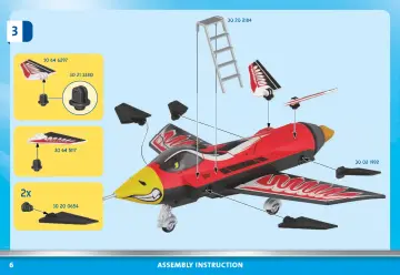 Bouwplannen Playmobil 70832 - Air Stuntshow jet "Eagle" (6)