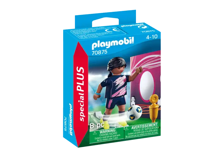 Playmobil 70875 - Voetbalster met doelmuur - BOX