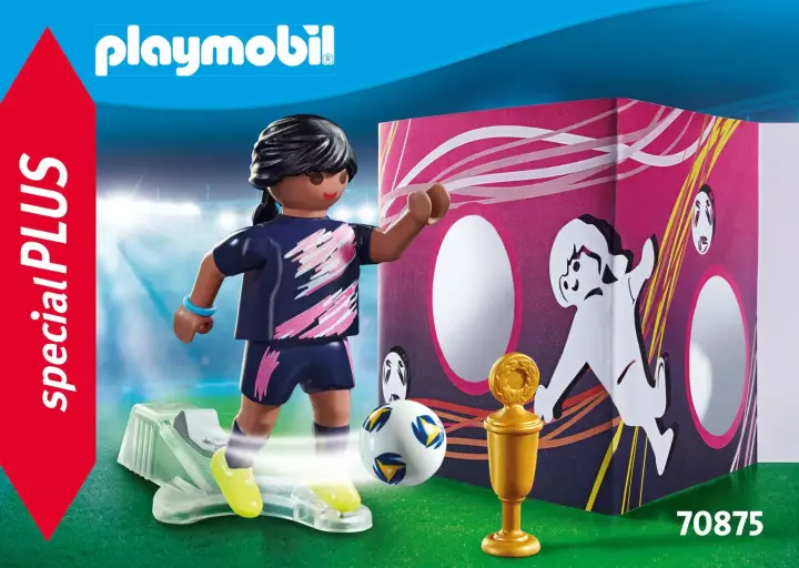Manual de instruções Playmobil 70875 - Futebolista com baliza (1)