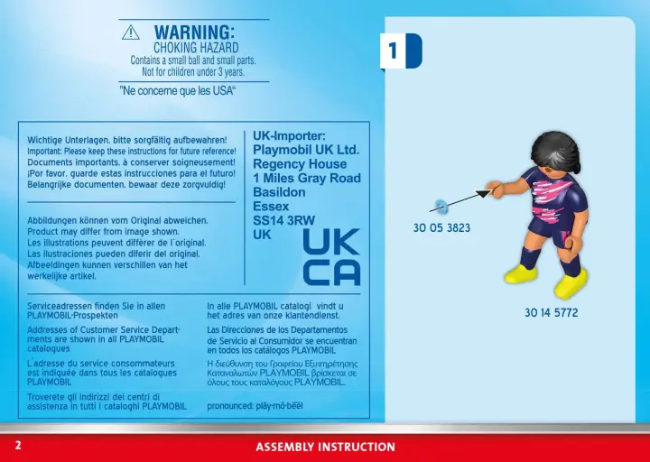 Manual de instruções Playmobil 70875 - Futebolista com baliza (2)