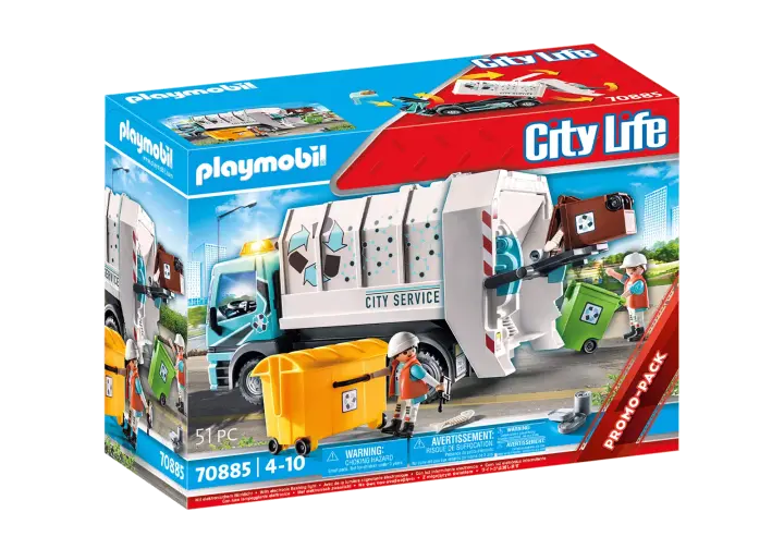 Playmobil 70885 - Camion smaltimento rifiuti con lampeggiante - BOX