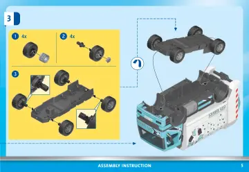 Istruzioni di montaggio Playmobil 70885 - Camion smaltimento rifiuti con lampeggiante (5)