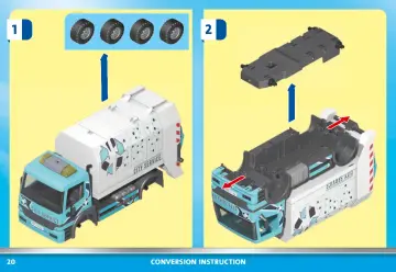 Istruzioni di montaggio Playmobil 70885 - Camion smaltimento rifiuti con lampeggiante (20)