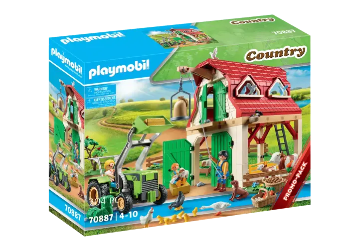 Playmobil 70887 - Fattoria con trattore e animali - BOX