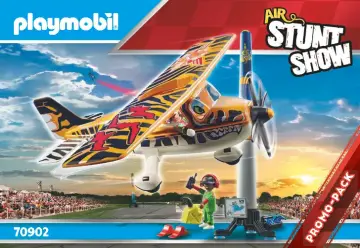 Bouwplannen Playmobil 70902 - Air Stuntshow Propellorvliegtuig 'Tiger' (1)