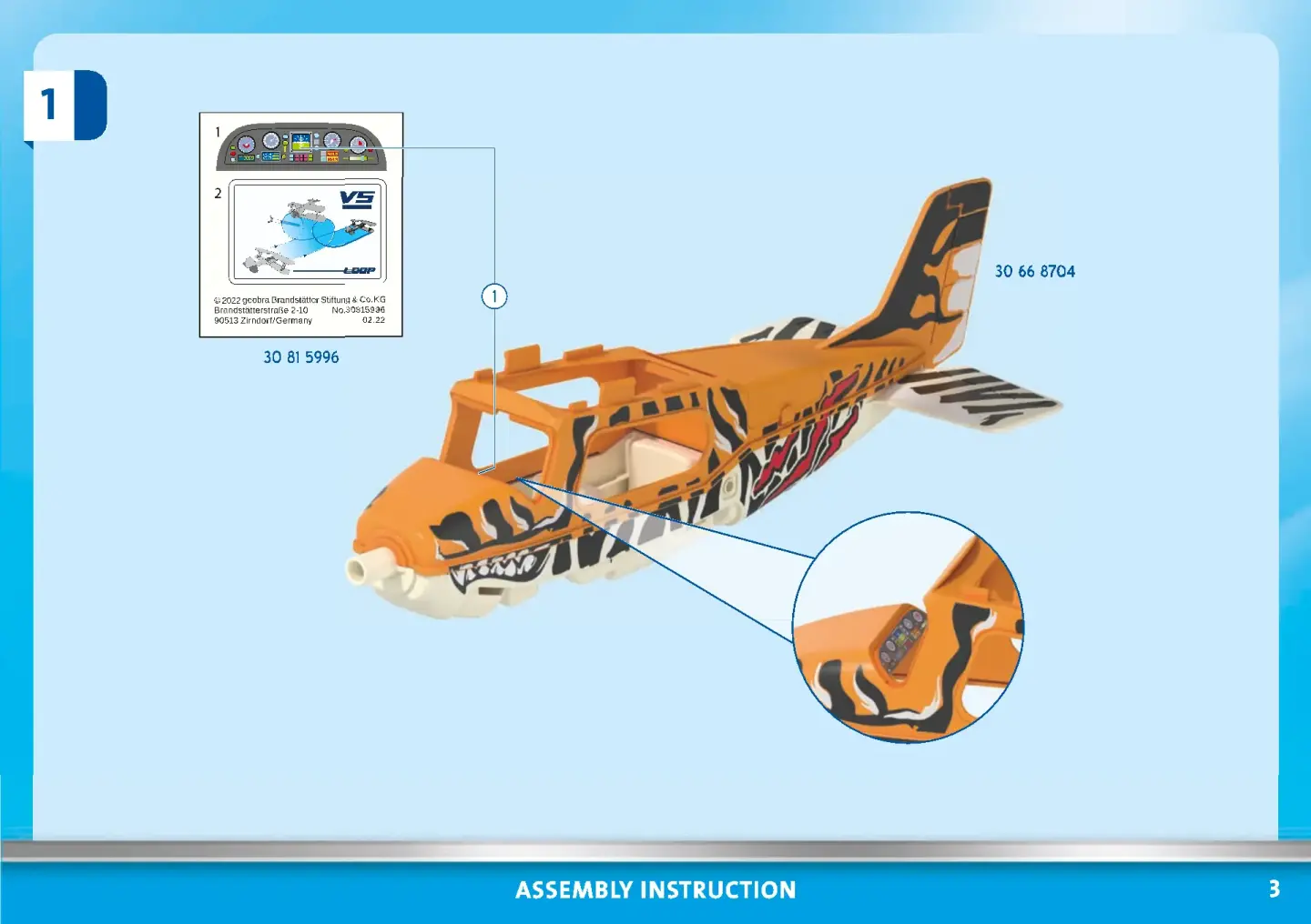 PLAYMOBIL AIR STUNT SHOW 70902 - Avion à hélice Tiger Playmobil