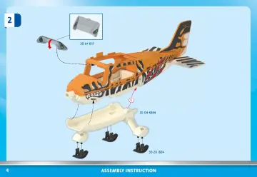 Bouwplannen Playmobil 70902 - Air Stuntshow Propellorvliegtuig 'Tiger' (4)