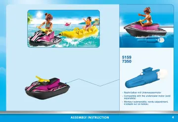 Istruzioni di montaggio Playmobil 70906 - Starter Pack Moto d'acqua con banana boat (4)