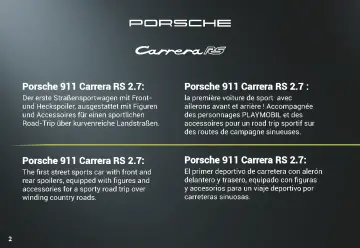 Manuales de instrucciones Playmobil 70923 - Porsche 911 Carrera RS 2.7 (2)