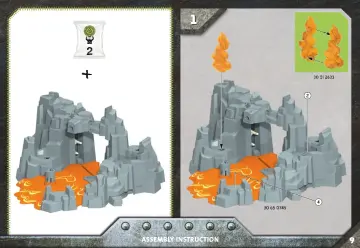 Istruzioni di montaggio Playmobil 70926 - Guardiano della sorgente di lava (9)