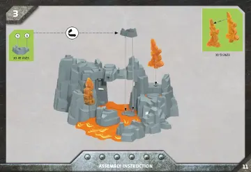 Istruzioni di montaggio Playmobil 70926 - Guardiano della sorgente di lava (11)