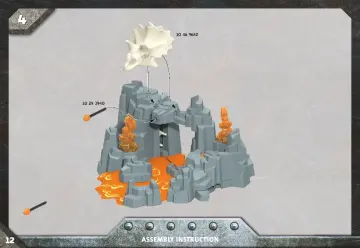 Istruzioni di montaggio Playmobil 70926 - Guardiano della sorgente di lava (12)