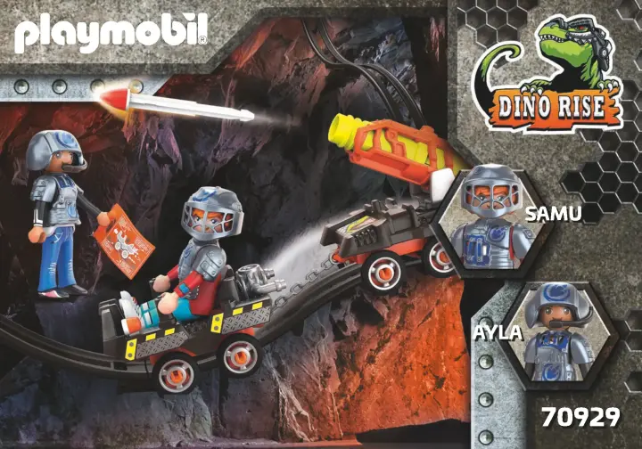 Instrukcje obsługi Playmobil 70929 - Dino Mine Wózek z rakietą (1)