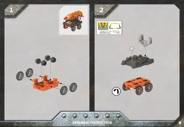 Istruzioni di montaggio Playmobil 70929 - Carrello con razzo della miniera (9)