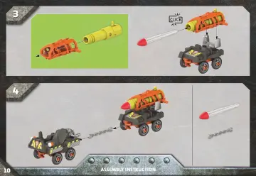 Istruzioni di montaggio Playmobil 70929 - Carrello con razzo della miniera (10)