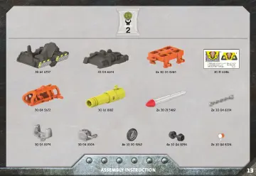 Istruzioni di montaggio Playmobil 70929 - Carrello con razzo della miniera (13)