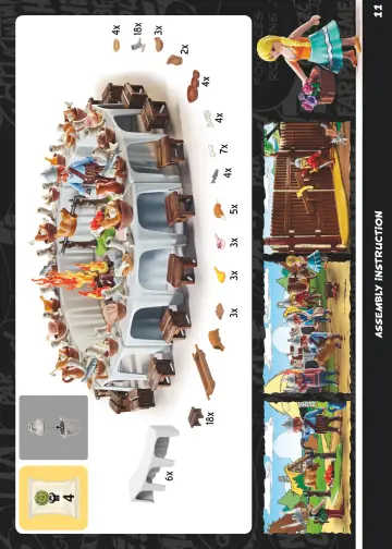 Istruzioni di montaggio Playmobil 70931 - Asterix: Grande banchetto al villaggio (11)