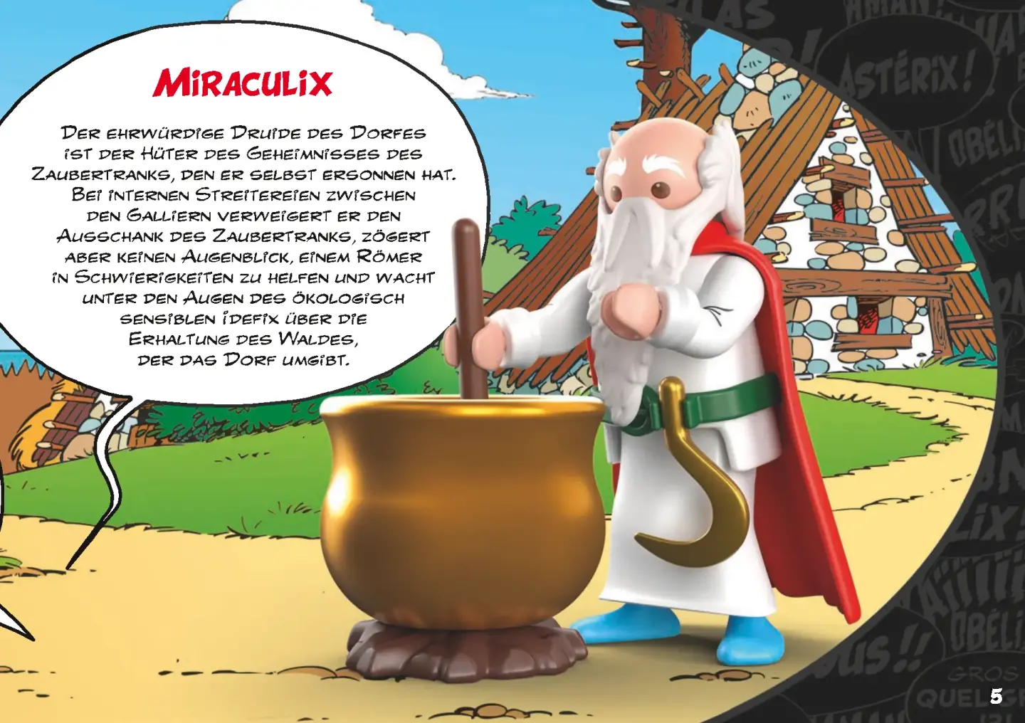 PLAYMOBIL Asterix 70933 - Panoramix Con Calderone Della Pozione Magica, Giocattolo Per Bambini 5+ Anni
