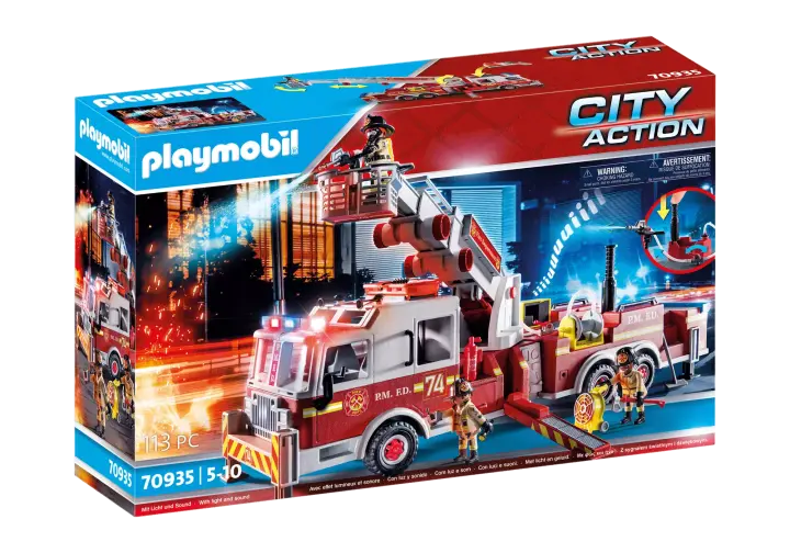 Playmobil 70935 - Vigili del Fuoco: US Tower Ladder - BOX