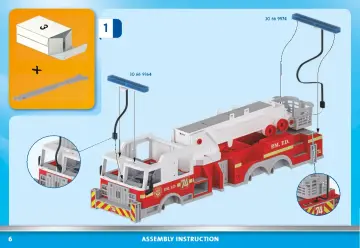 Instrukcje obsługi Playmobil 70935 - Wóz strażacki: US Tower Ladder (6)