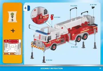 Bygganvisningar Playmobil 70935 - Brandbil: US Tower Ladder (11)