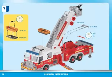 Bygganvisningar Playmobil 70935 - Brandbil: US Tower Ladder (14)