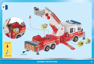 Bygganvisningar Playmobil 70935 - Brandbil: US Tower Ladder (17)