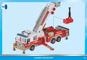 Bygganvisningar Playmobil 70935 - Brandbil: US Tower Ladder (19)