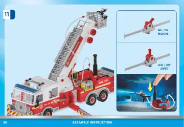 Bygganvisningar Playmobil 70935 - Brandbil: US Tower Ladder (20)