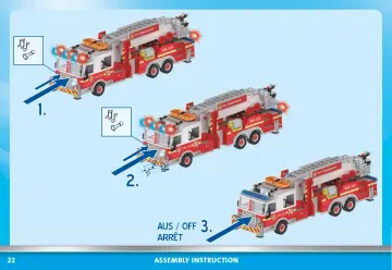 Istruzioni di montaggio Playmobil 70935 - Vigili del Fuoco: US Tower Ladder (22)