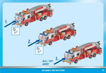 Istruzioni di montaggio Playmobil 70935 - Vigili del Fuoco: US Tower Ladder (23)