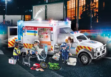 Playmobil 70936 - Ambulance avec secouristes et blessé