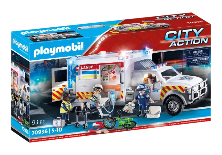 Playmobil 70936 - Mentő jármű: US Ambulance - BOX