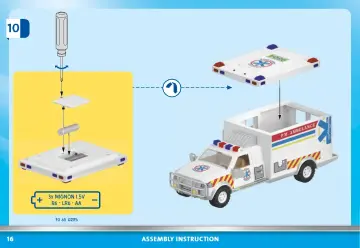 Οδηγίες συναρμολόγησης Playmobil 70936 - US Ambulance: Όχημα Πρώτων Βοηθειών (16)