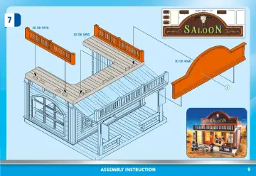 Building instructions Playmobil 70946 - Western Saloon (9)