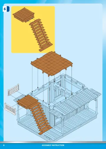 Οδηγίες συναρμολόγησης Playmobil 70947 - Διώροφο κατάστημα Άγριας Δύσης (8)