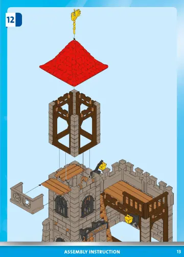 Building instructions Playmobil 70953 - Medieval Prison Tower (13)