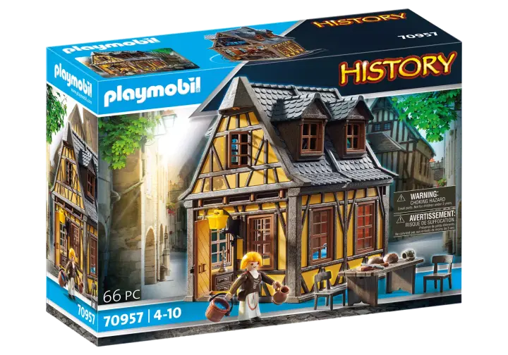 Playmobil 70957 - Κίτρινο μεσαιωνικό σπίτι - BOX