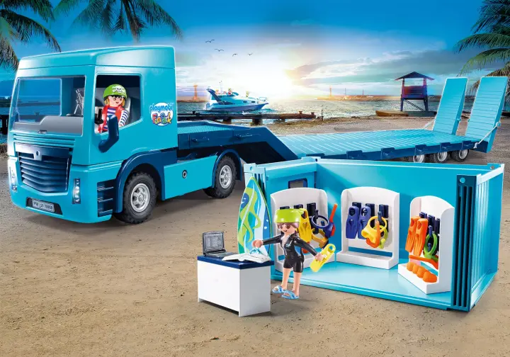 Playmobil 70959 - PLAYMOBIL-FunPark Flat Bed Truck with Container