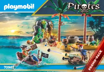 Manual de instruções Playmobil 70962 - Pirate Treasure Island with Rowboat (1)