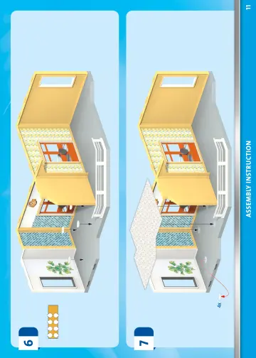 Manual de instruções Playmobil 70986 - Extensão piso Casa Moderna (11)