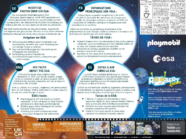 Instrukcje obsługi Playmobil 70991 - DuoPack Astronauta ESA i ROBert (1)