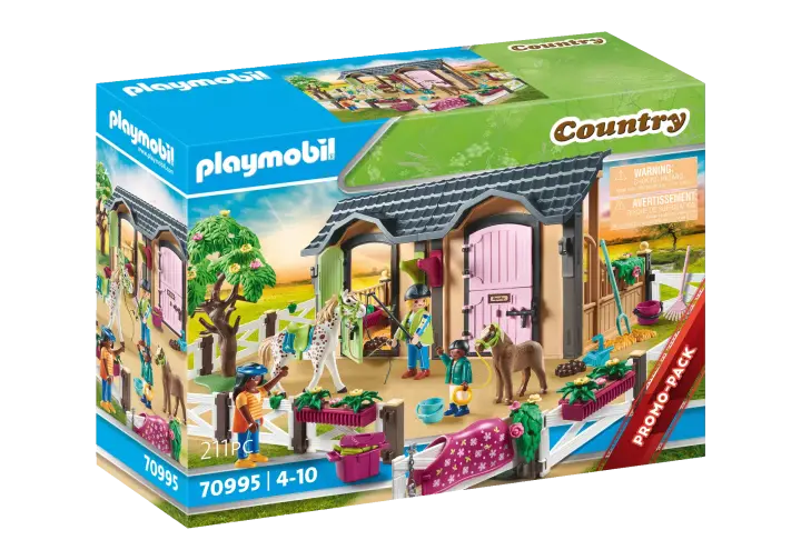 Playmobil 70995 - Clases de Equitación con Boxes para Caballos - BOX