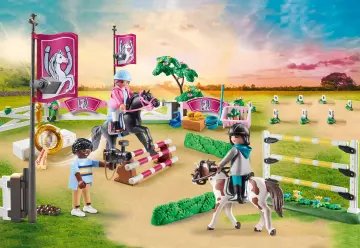 Playmobil 70996 - Parcours d'obstacles avec chevaux