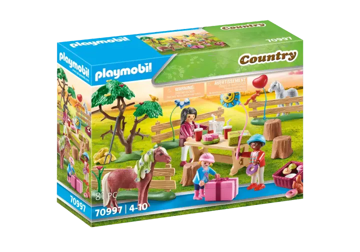 Playmobil 70997 - Fiesta de Cumpleaños en la Granja de Ponis - BOX