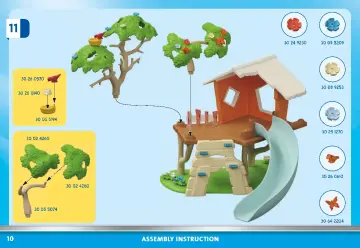 Manual de instruções Playmobil 71001 - Aventura na Casa da Árvore com escorrega (10)